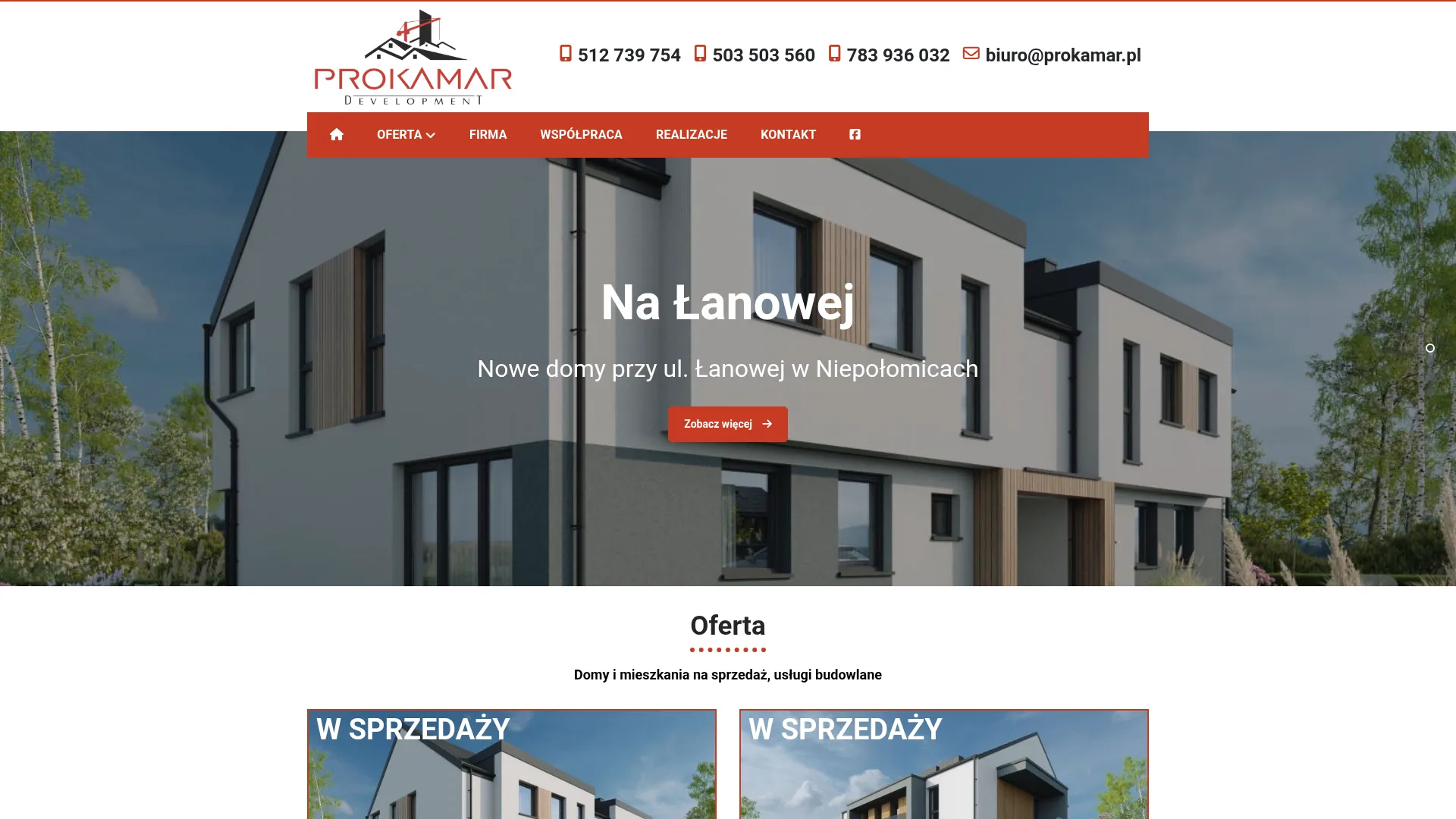 Zrzut ekranu PROKAMAR DEVELOPMENT sp. z o.o.